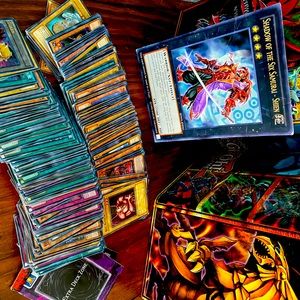 Yugioh card set with play board
